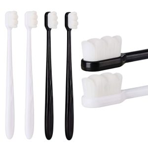 hongjin Extra Soft Toothbrush, Ultra Soft-Bristled Adult Toothbrush Micro Nano 15000 Floss Bristle Good Cleaning Effect For Sensitive Teeth Oral Gum Recession, Manual, White
