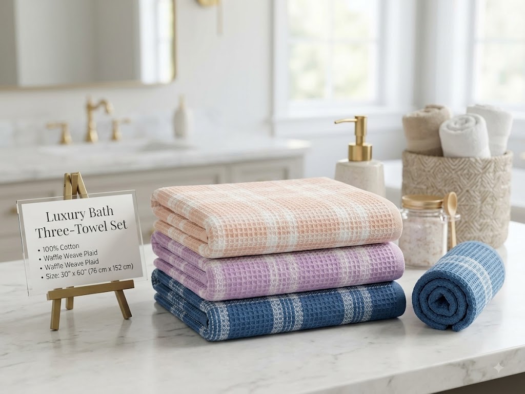 Luxury Bath Towel - 100% Cotton Towel - size 30” x 60” – Pack of three - Three days return only for wrong and damaged items only