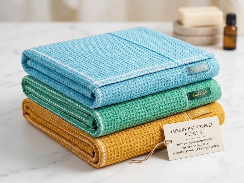 Luxury Bath Towel - 100% Cotton Towel - size 30” x 60” – Pack of three - Three days return only for wrong and damaged items only